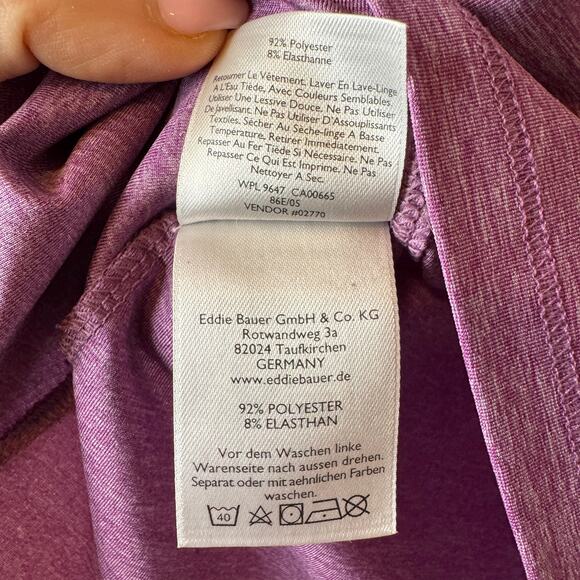 Eddie Bauer Workout Performance Tee Purple Size Medium - Picture 7 of 8